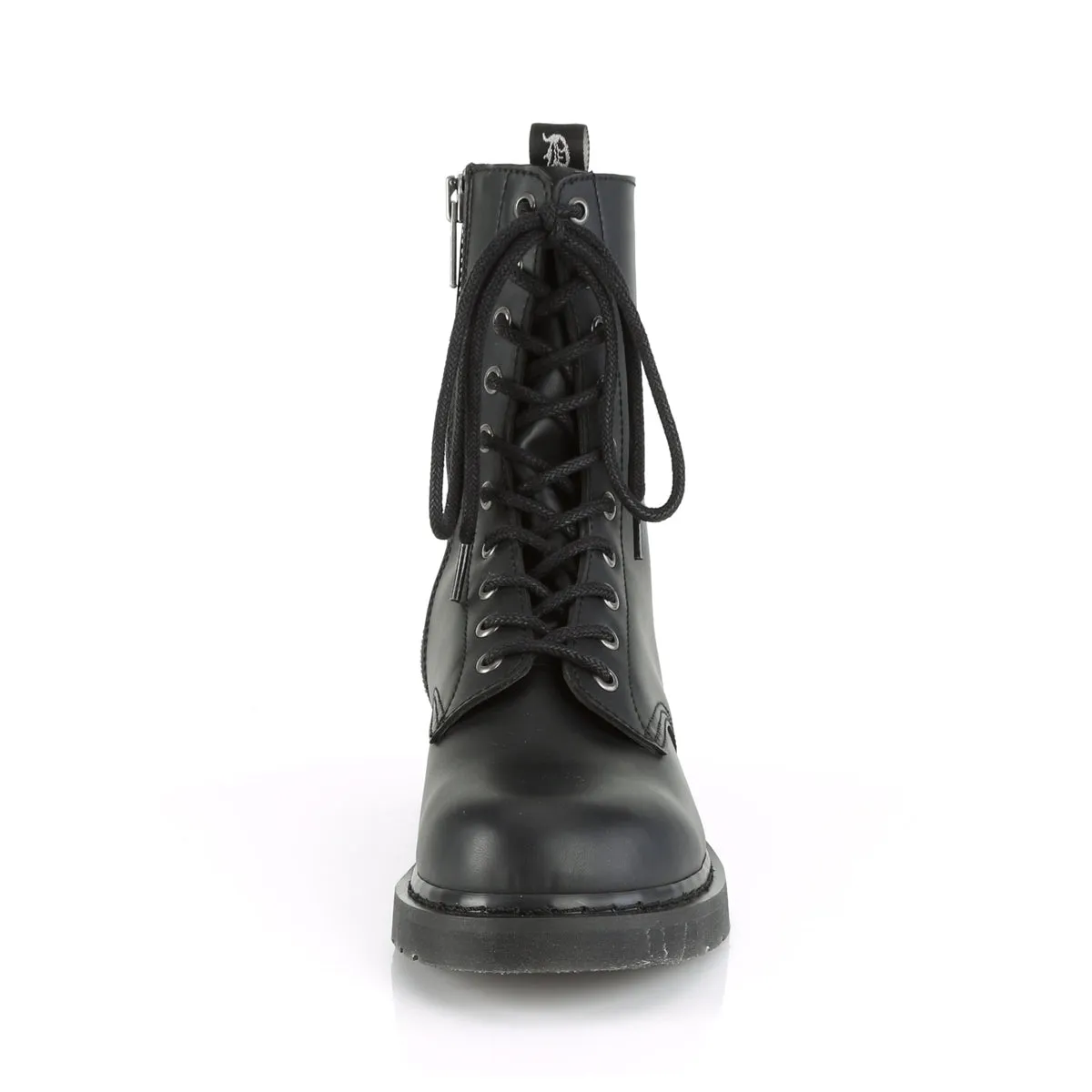 10 Eyelet Mid Calf Boots (Demonia Bolt-200) - Unisex