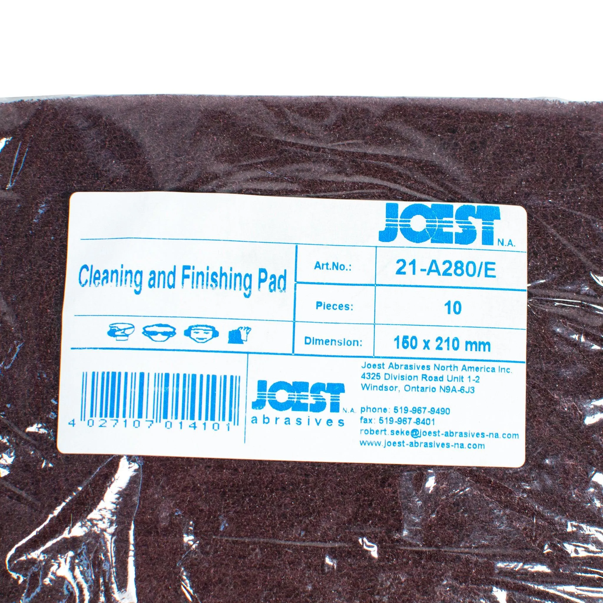 10 pk Joest Maroon Scuff Pads 6" x 8"