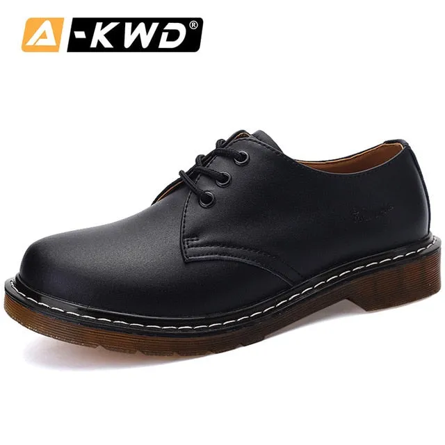 2020 Lace-up Low Men Boots Plus Size Shoes Spilt Leather