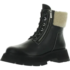 3.1 Phillip Lim Womens Kate Leather Sheepskin Combat & Lace-up Boots