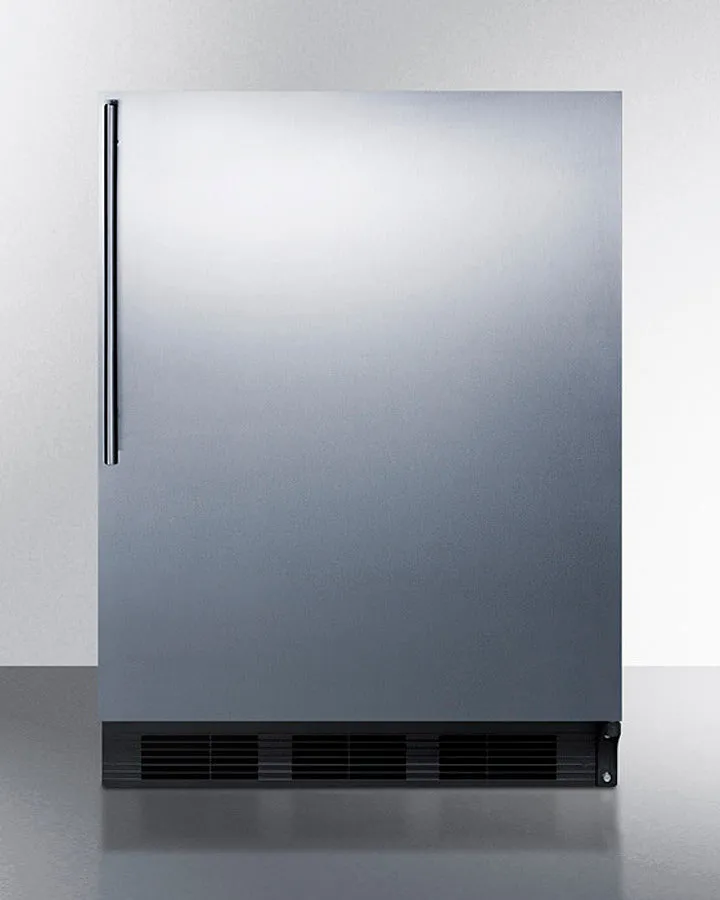 Accucold 24" Wide All-Refrigerator, ADA Compliant Stainless Steel Door