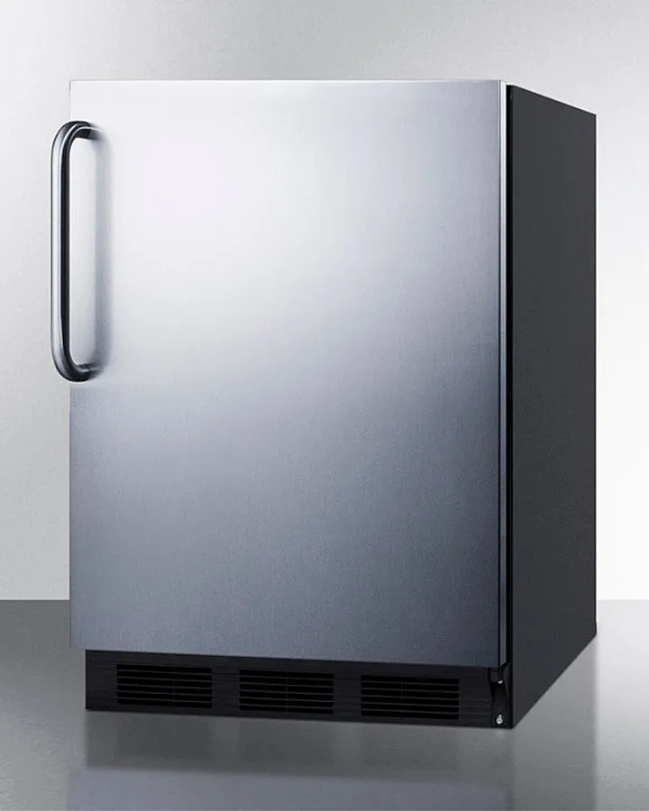 Accucold 24" Wide All-Refrigerator, ADA Compliant Stainless Steel Door