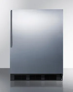 Accucold 24" Wide All-Refrigerator, ADA Compliant Stainless Steel Door