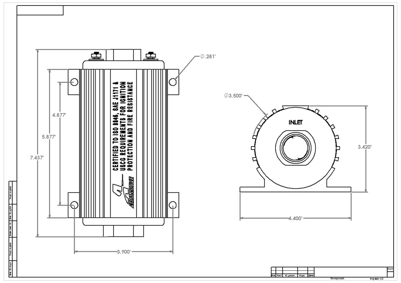 Aeromotive Eliminator Marine Fuel Pumps 11110