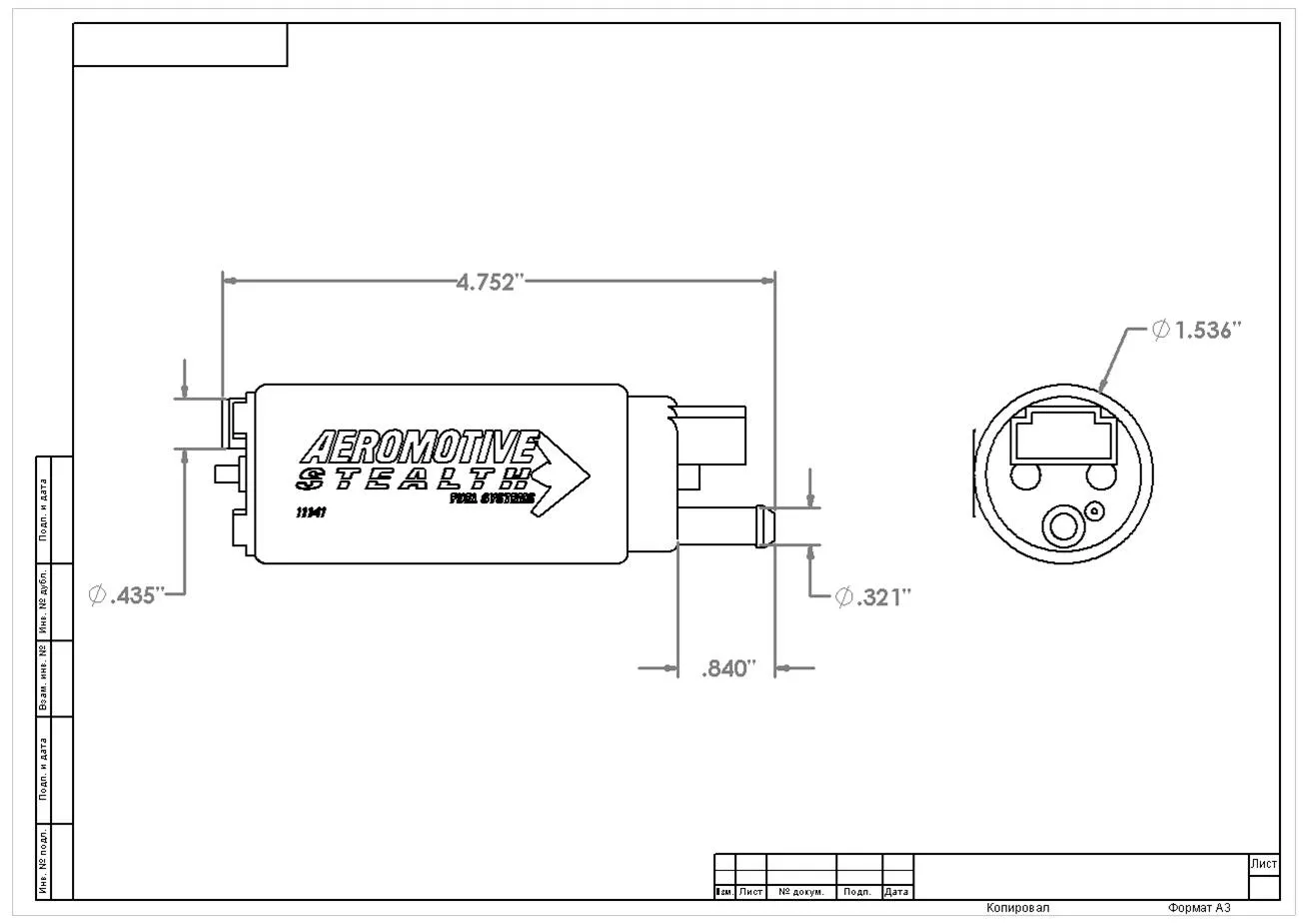 Aeromotive Stealth Electric Fuel Pumps 11541