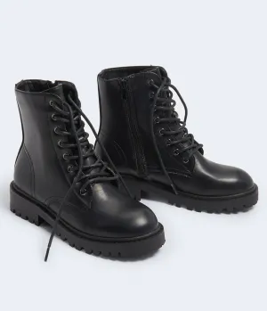 Aeropostale Faux Leather Combat Boots