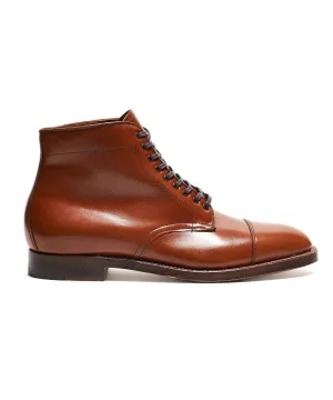 Alden Straight Tip Boot in Burnished Tan Calfskin