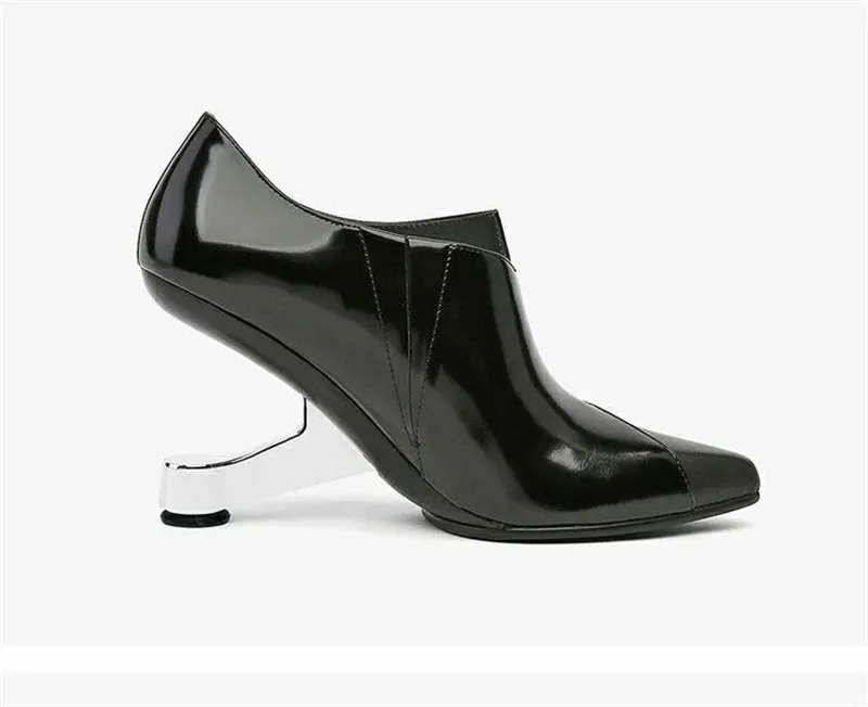 AlliLuxe Glossy Slip On Pumps