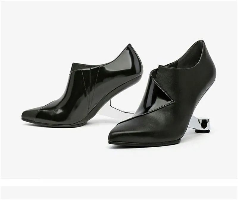 AlliLuxe Glossy Slip On Pumps