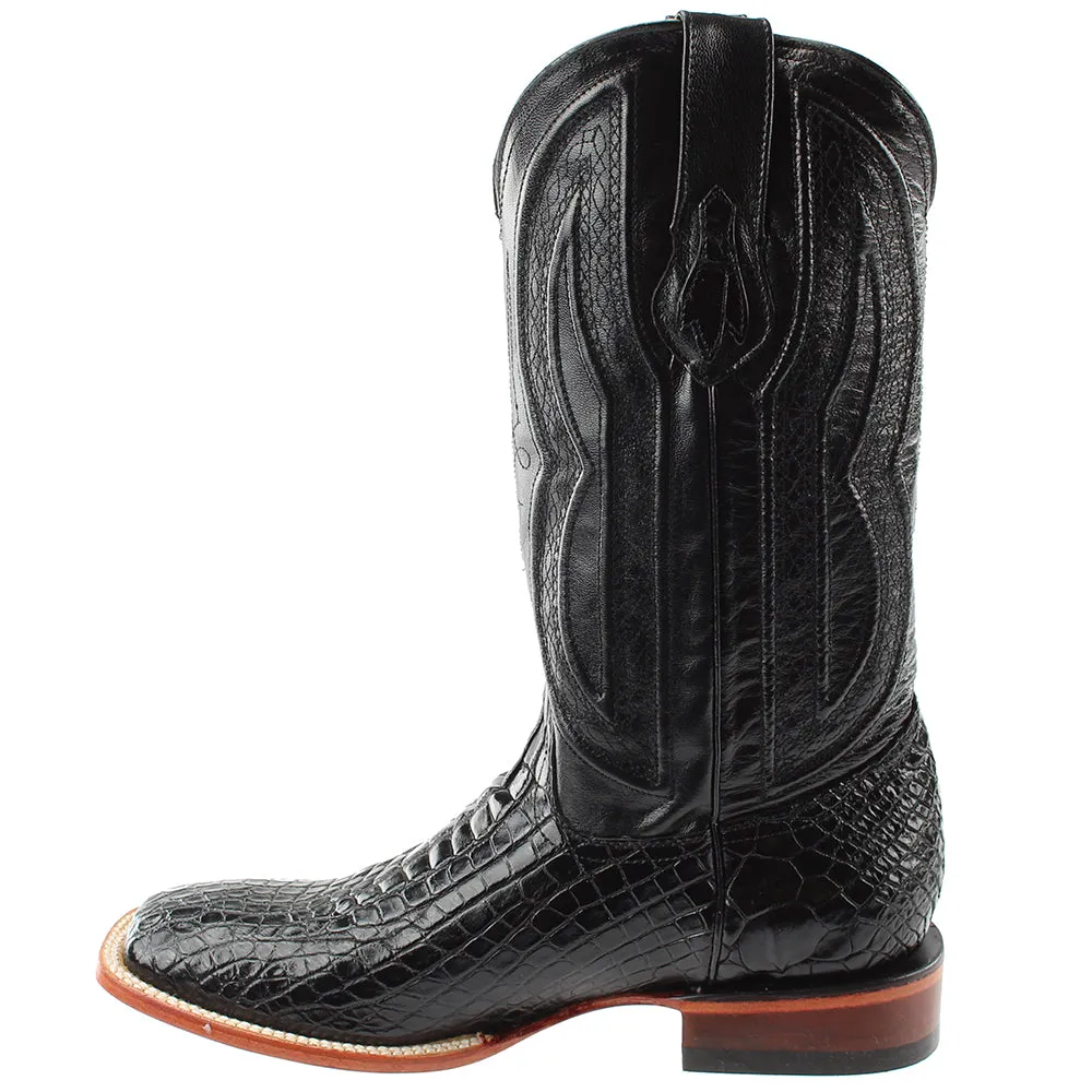 American Alligator Square Toe Cowboy Boots