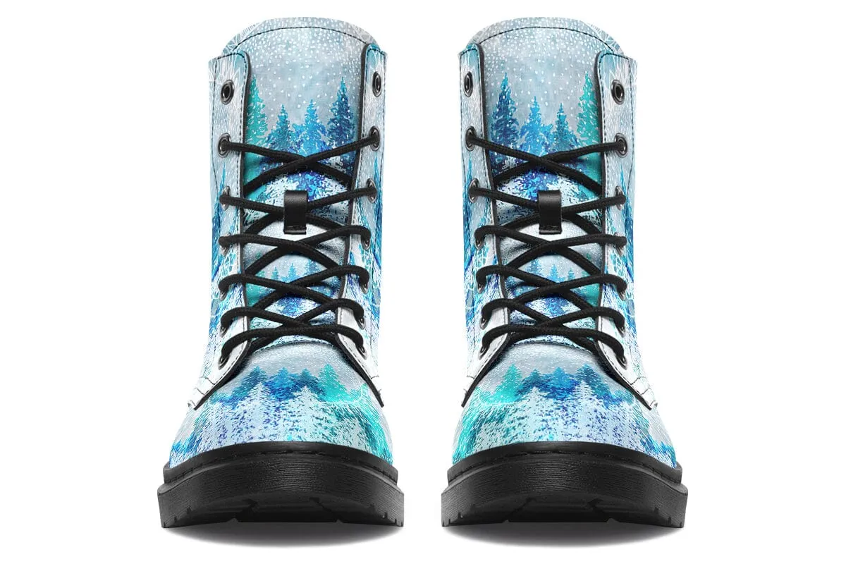 Among The Pines Mandala Combat Boots