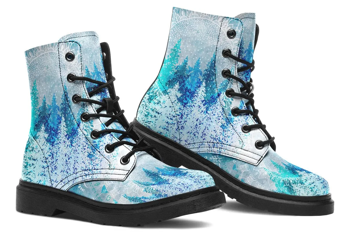 Among The Pines Mandala Combat Boots