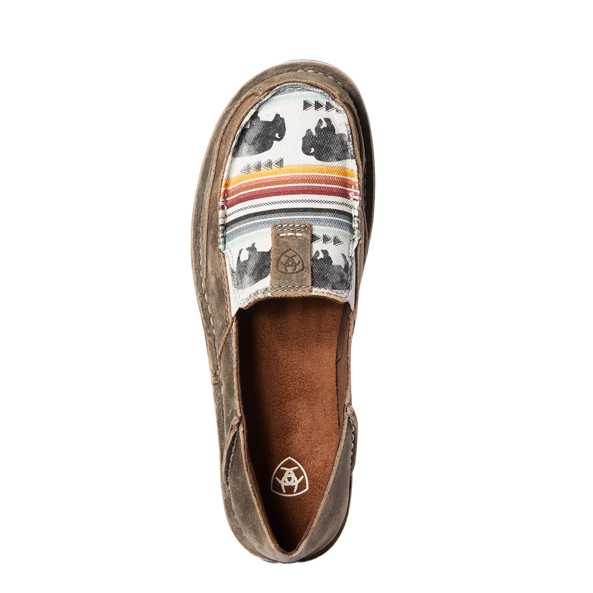 Ariat Ladies Natural Taupe & Buffalo Print Cruiser Shoes 10038418