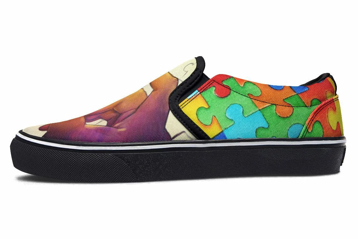 Artistic Autism Awareness Slip-On Shoes