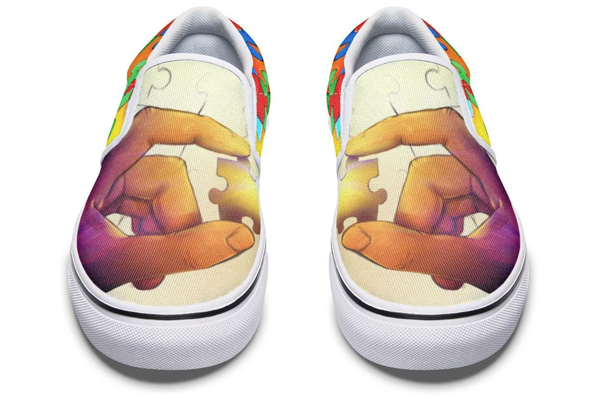 Artistic Autism Awareness Slip-On Shoes