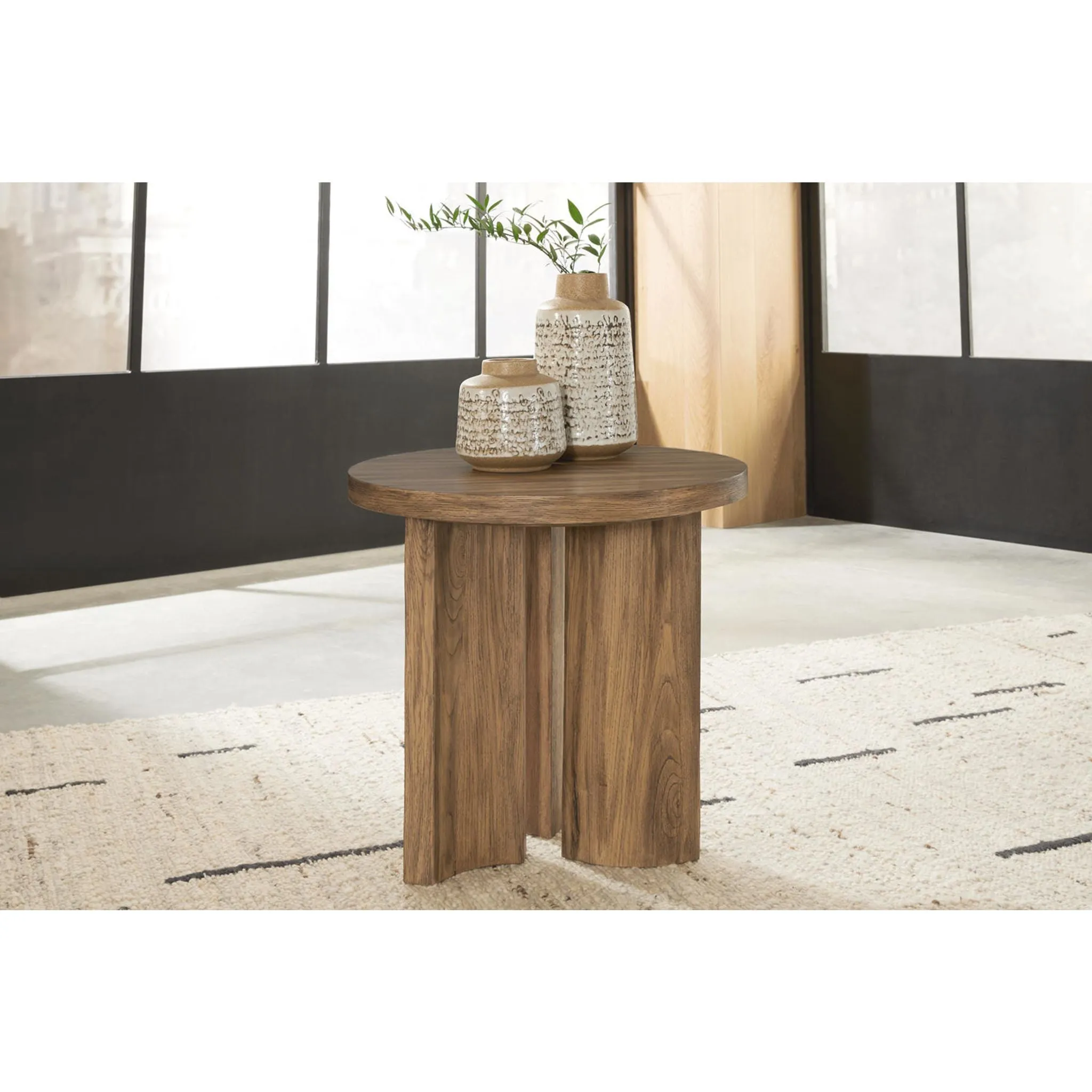 Austanny End Table - Warm Brown