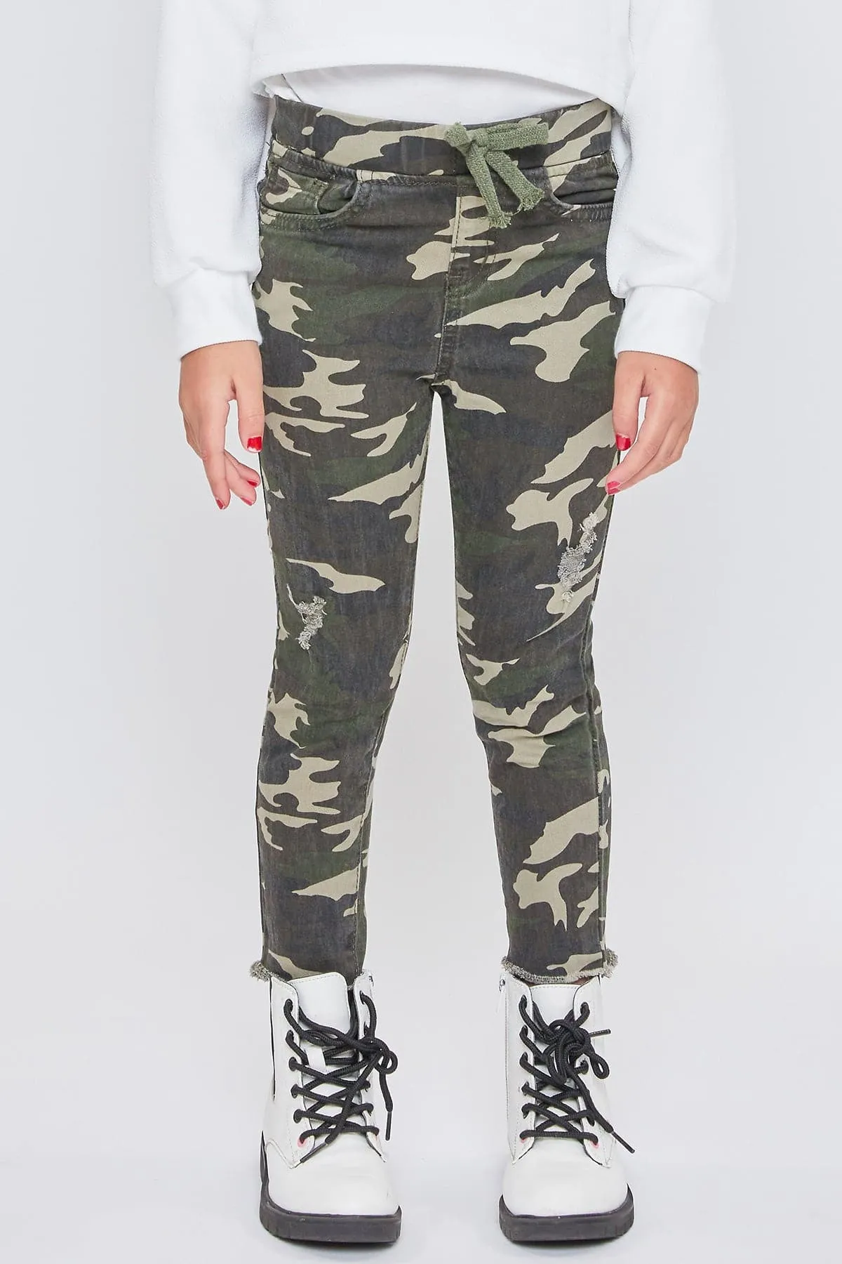 Baby Girls Twill Pull On Skinny Pants