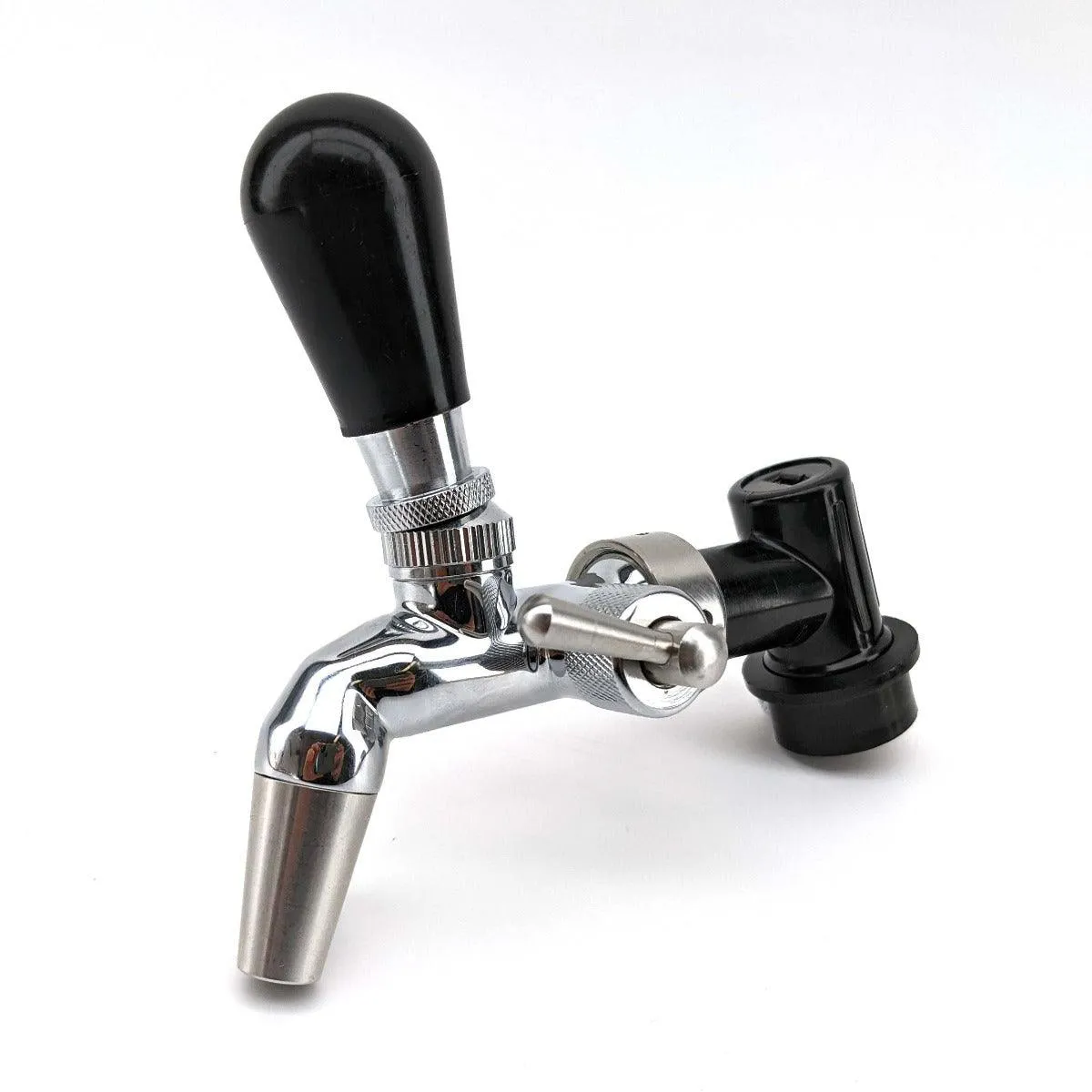 Ball Lock Disconnect (Black/Liquid) - With Integrated Tap Shank & Collar