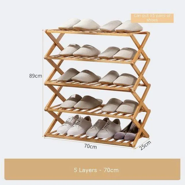 Bamboo Household Foldable Rack