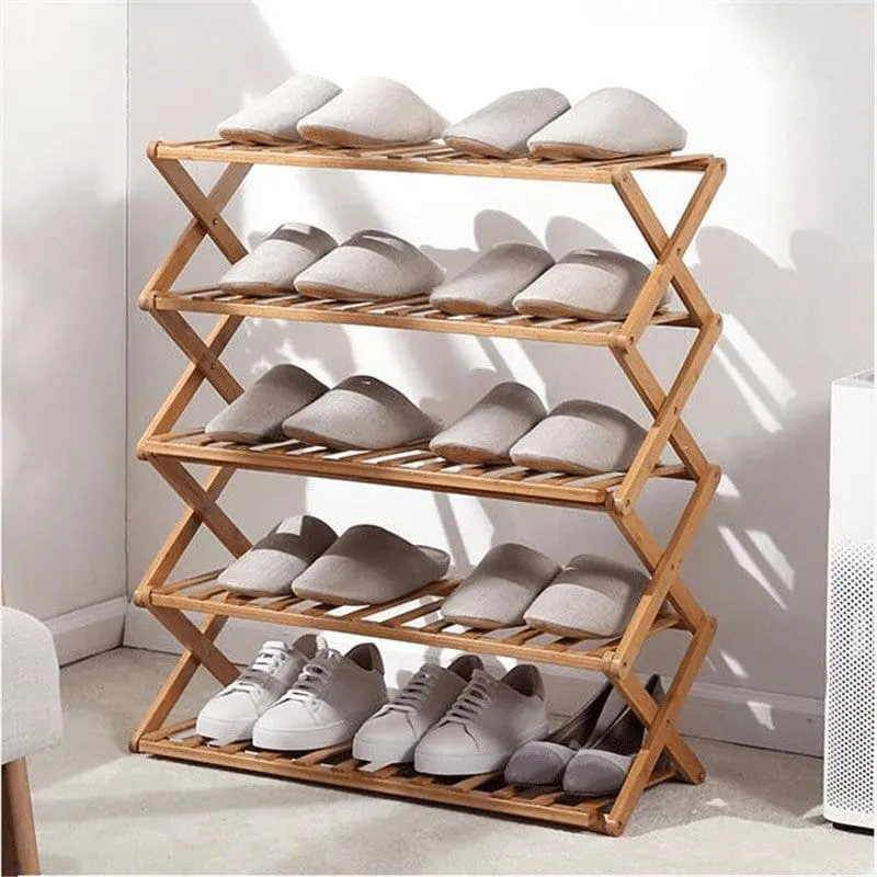 Bamboo Household Foldable Rack