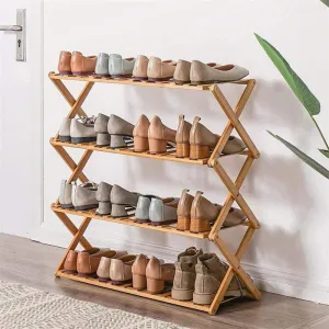 Bamboo Household Foldable Rack