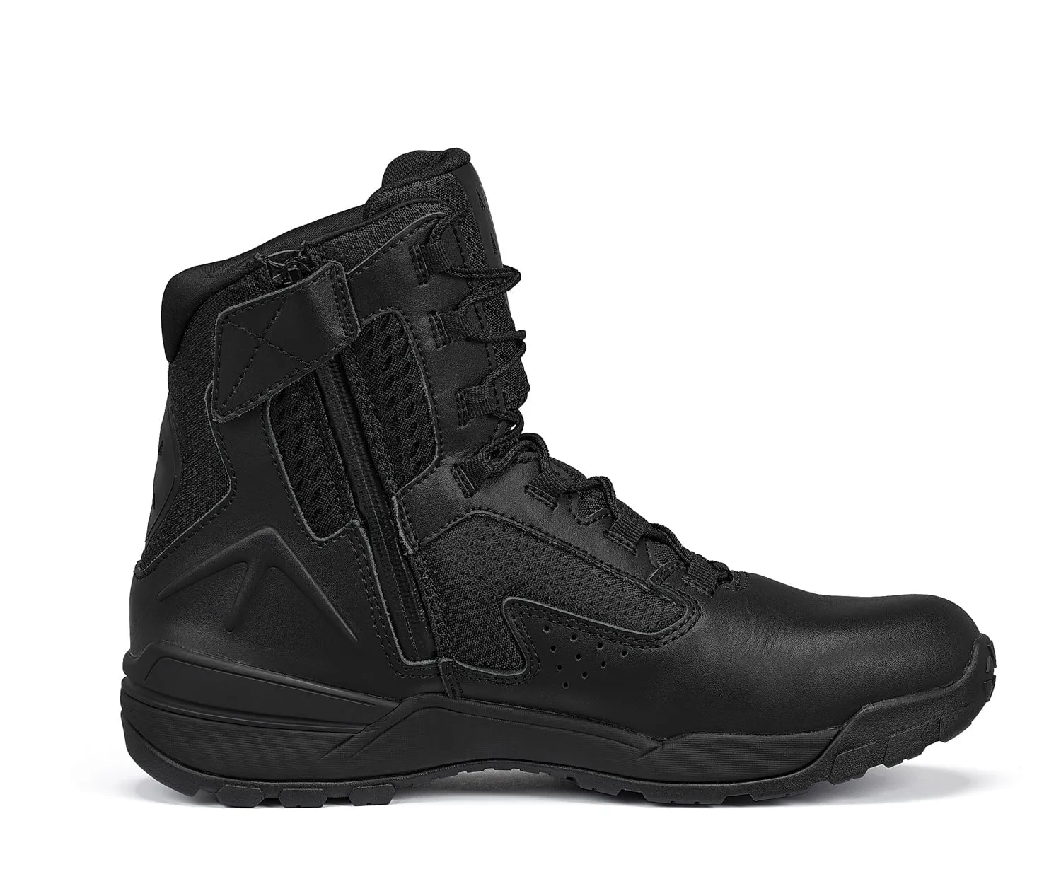 Belleville Mens Black Leather 7in Ultralight Zip Tactical Military Boots