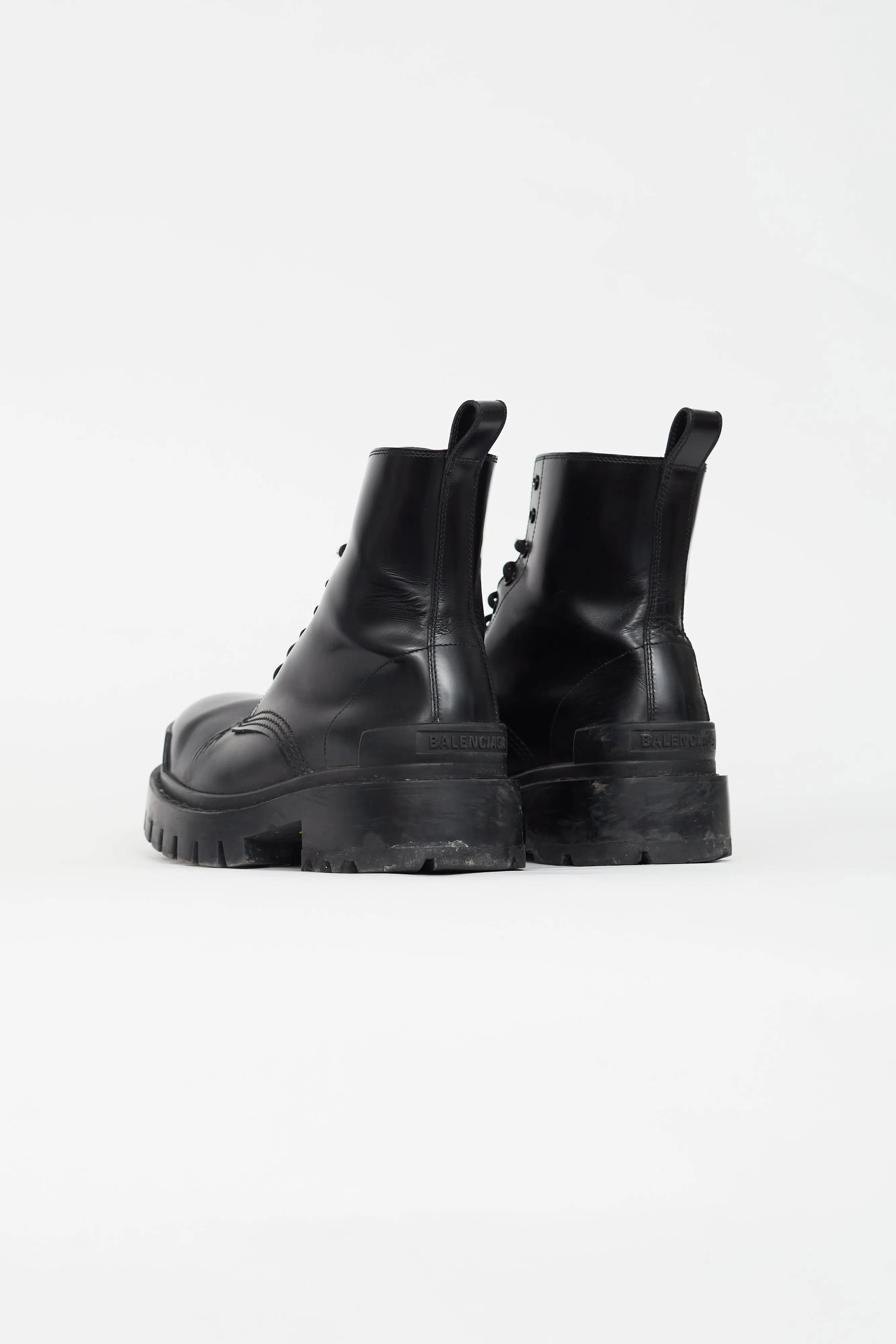 Black Lug Sole Combat Boot