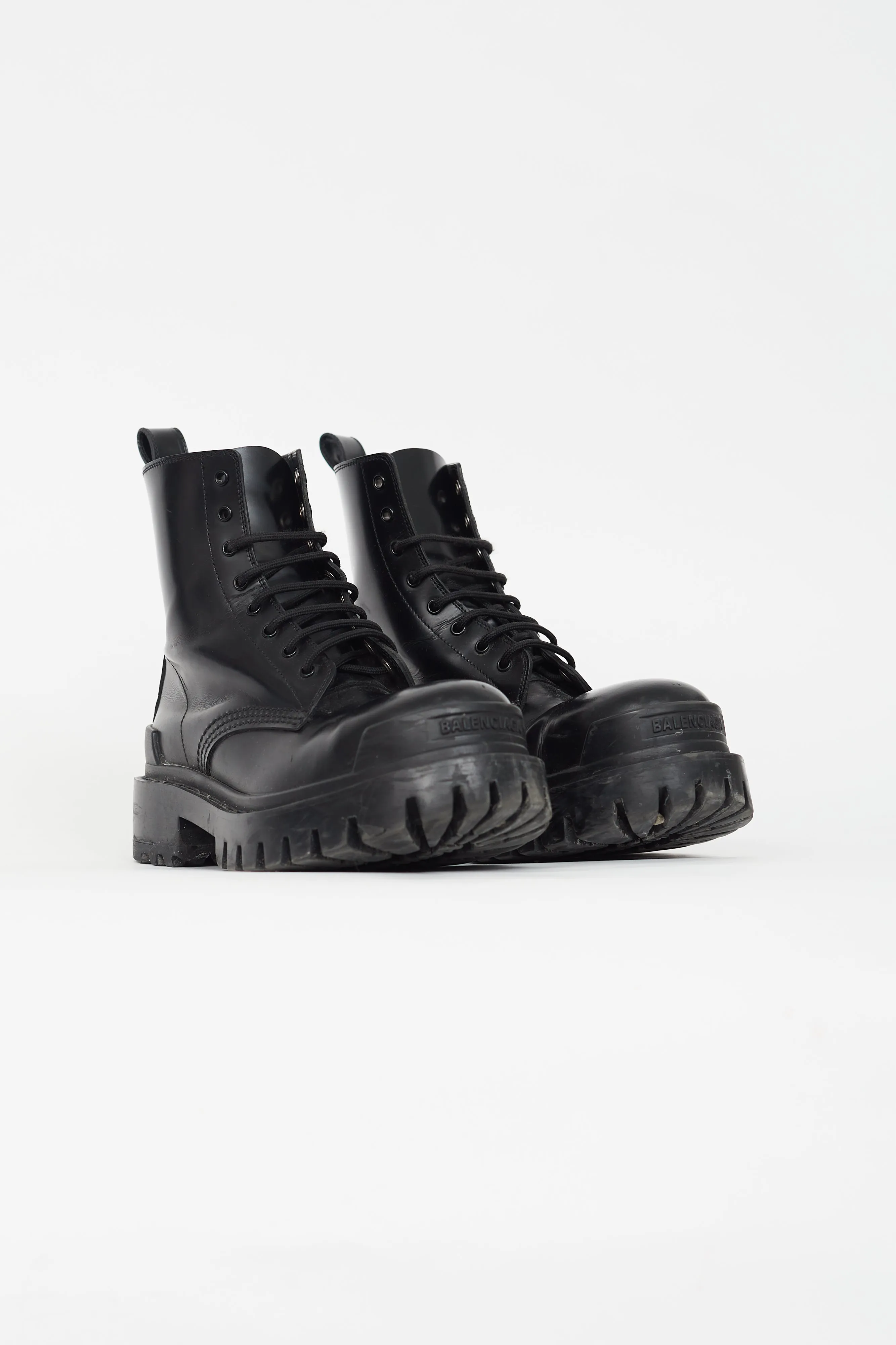 Black Lug Sole Combat Boot