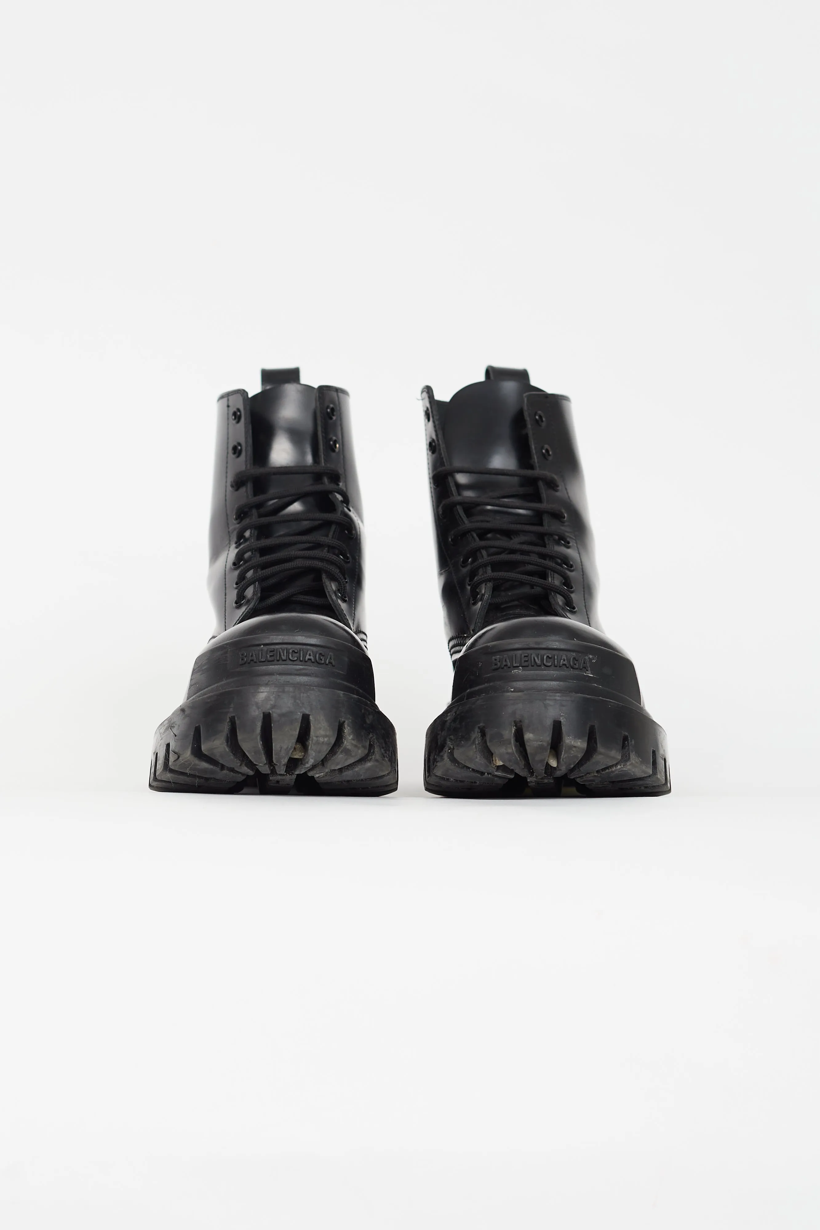 Black Lug Sole Combat Boot