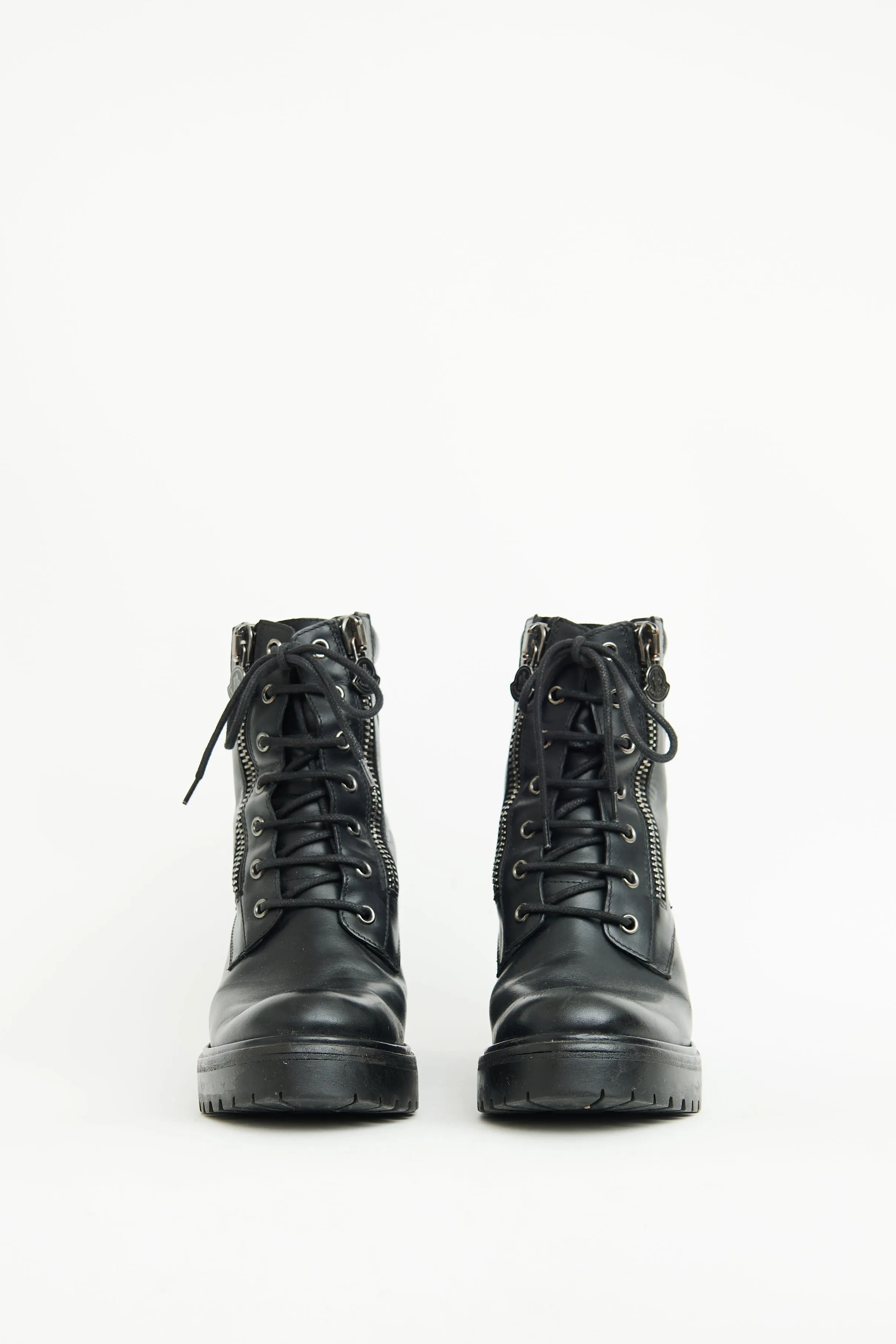 Black Viviane Platform Combat Boot