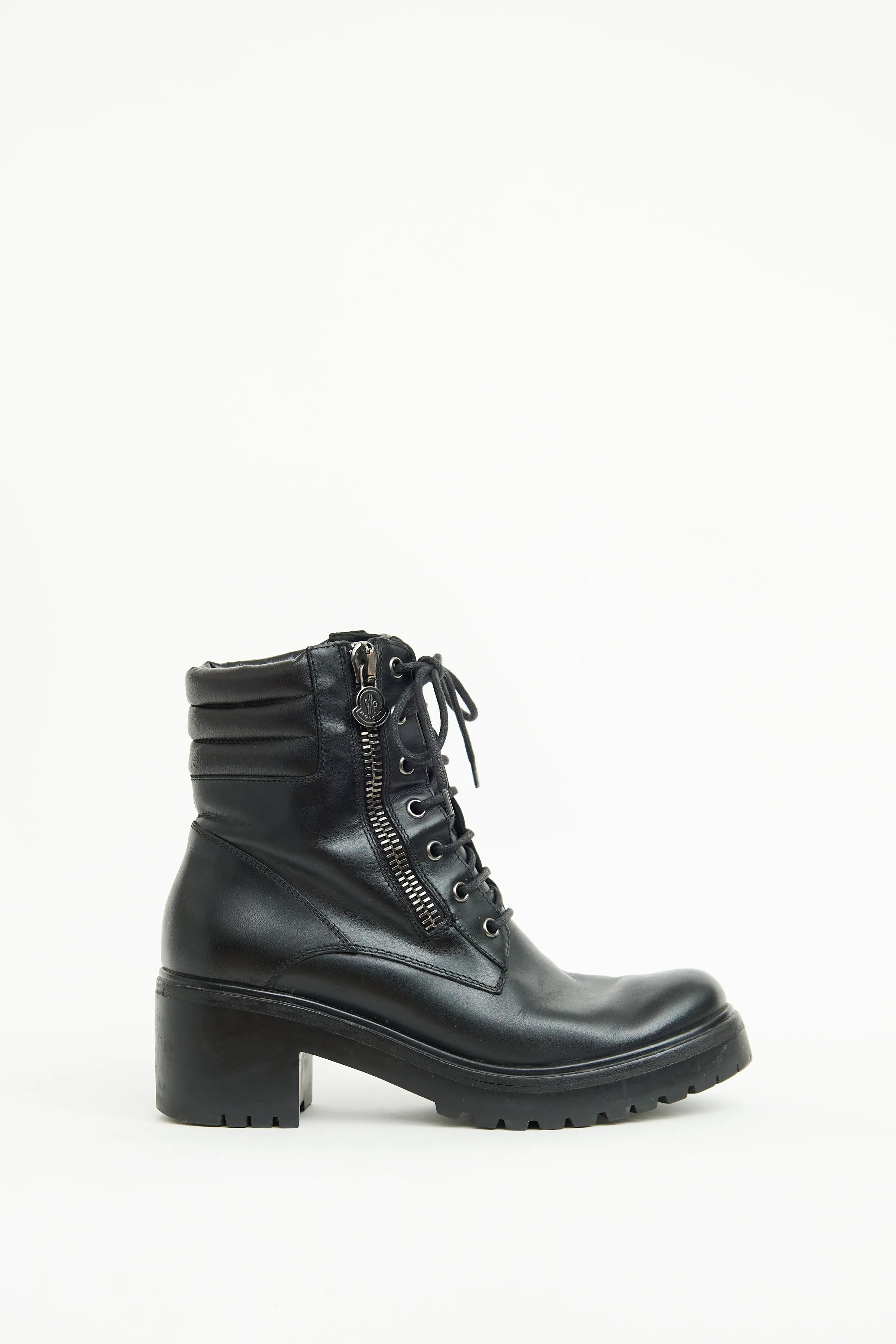 Black Viviane Platform Combat Boot