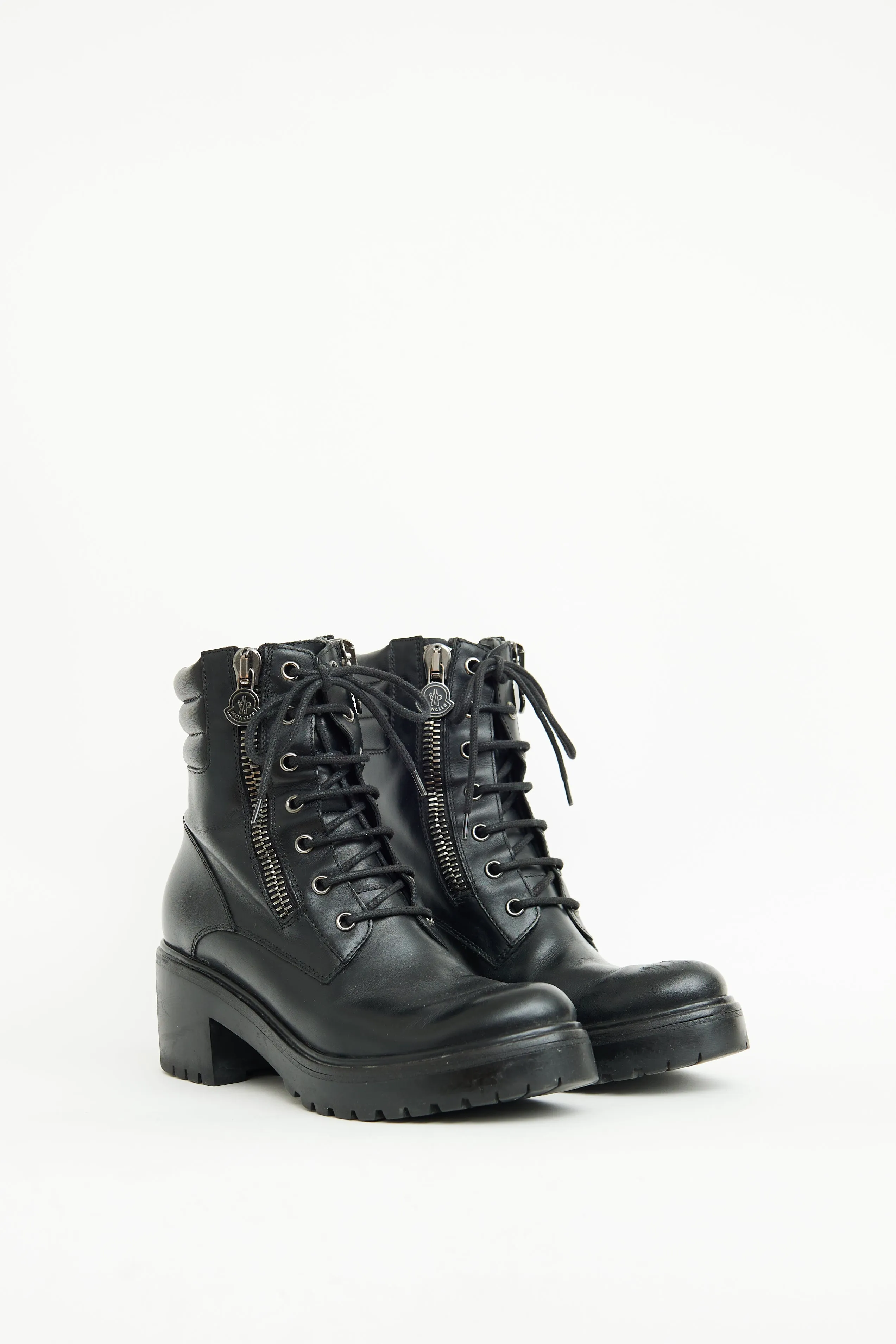 Black Viviane Platform Combat Boot