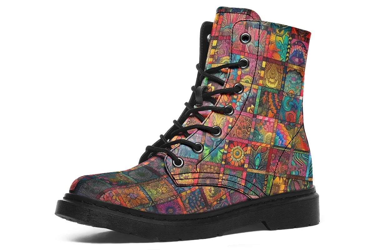 Blotter Quilt Combat Boots