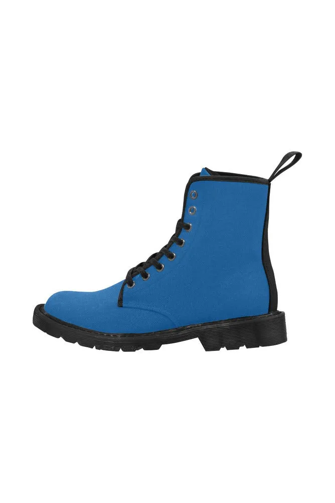 Blue Flower Power Martin Boots for Women