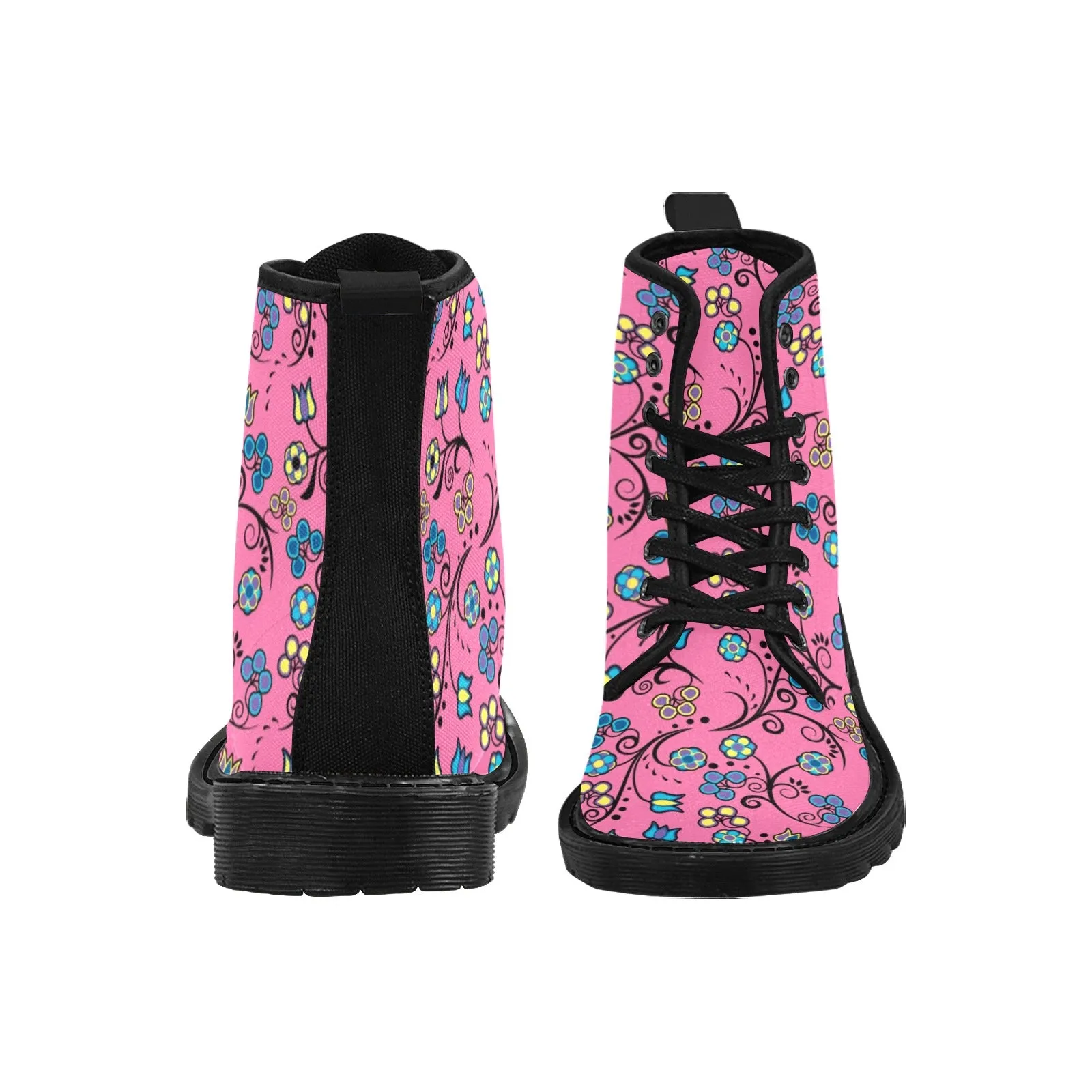 Blue Trio Bubblegum Boots for Women (Black)