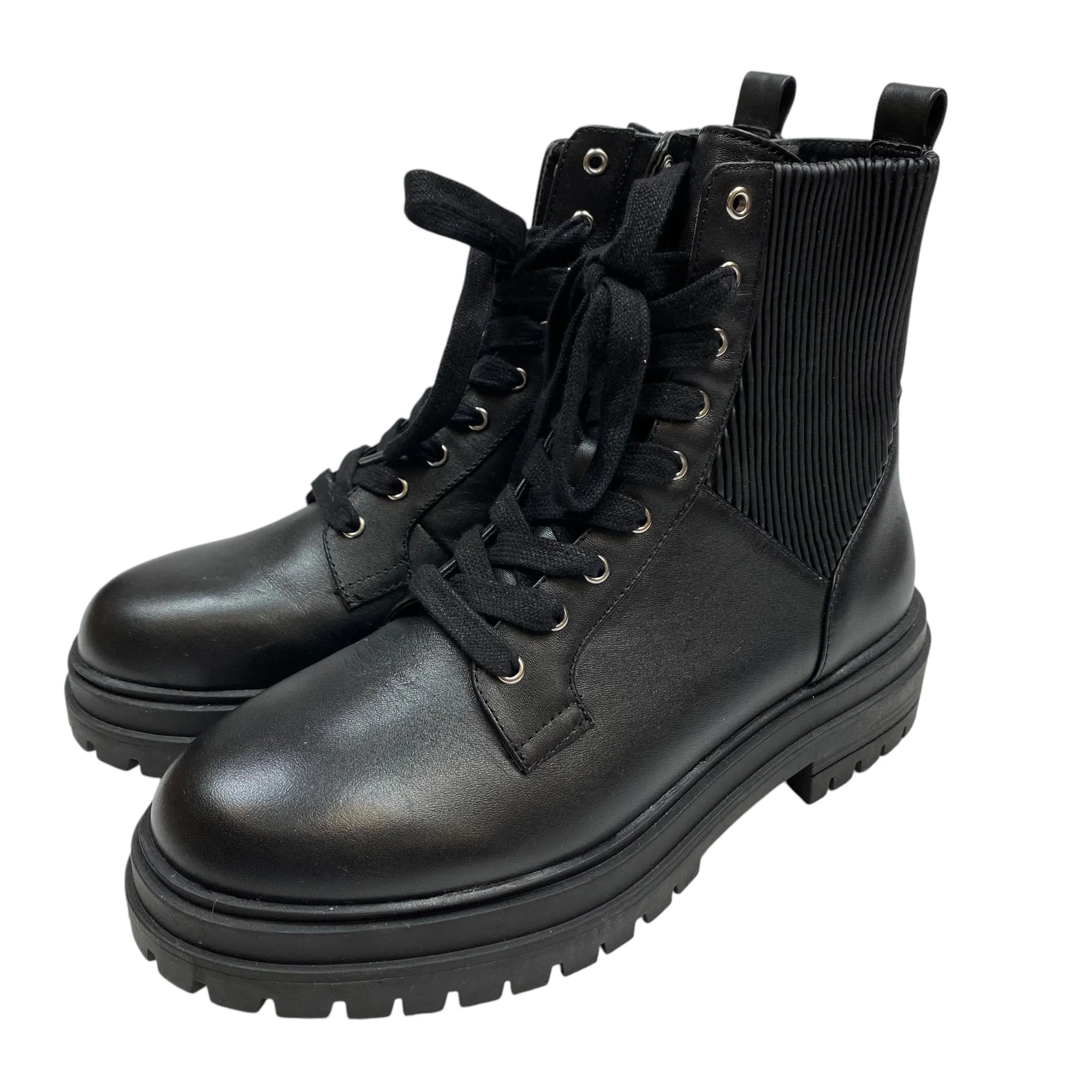 Boots Combat By Chelsea And Violet In Black, Size: 7.5