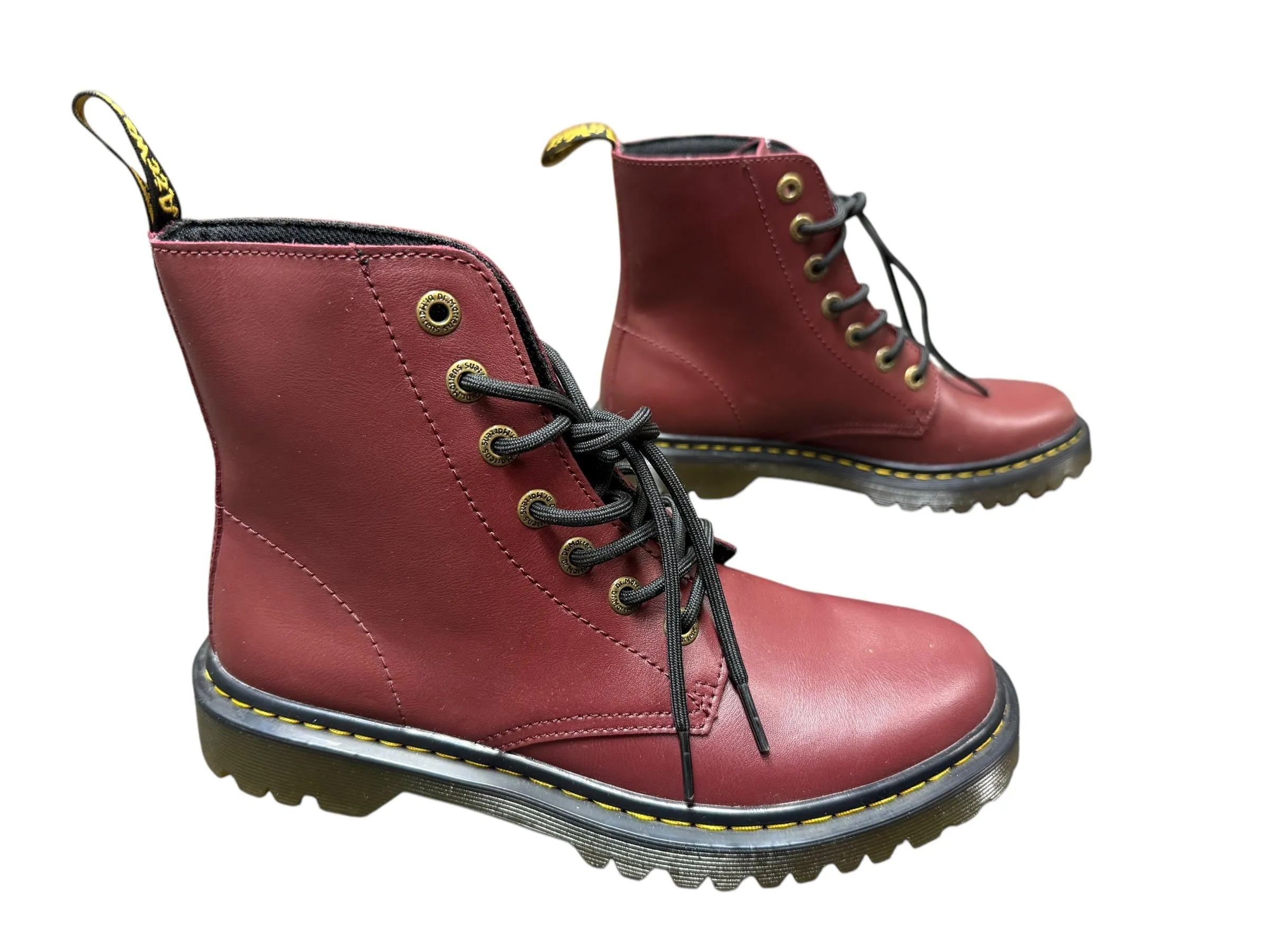 Boots Combat By Dr Martens In Red, Size: 9