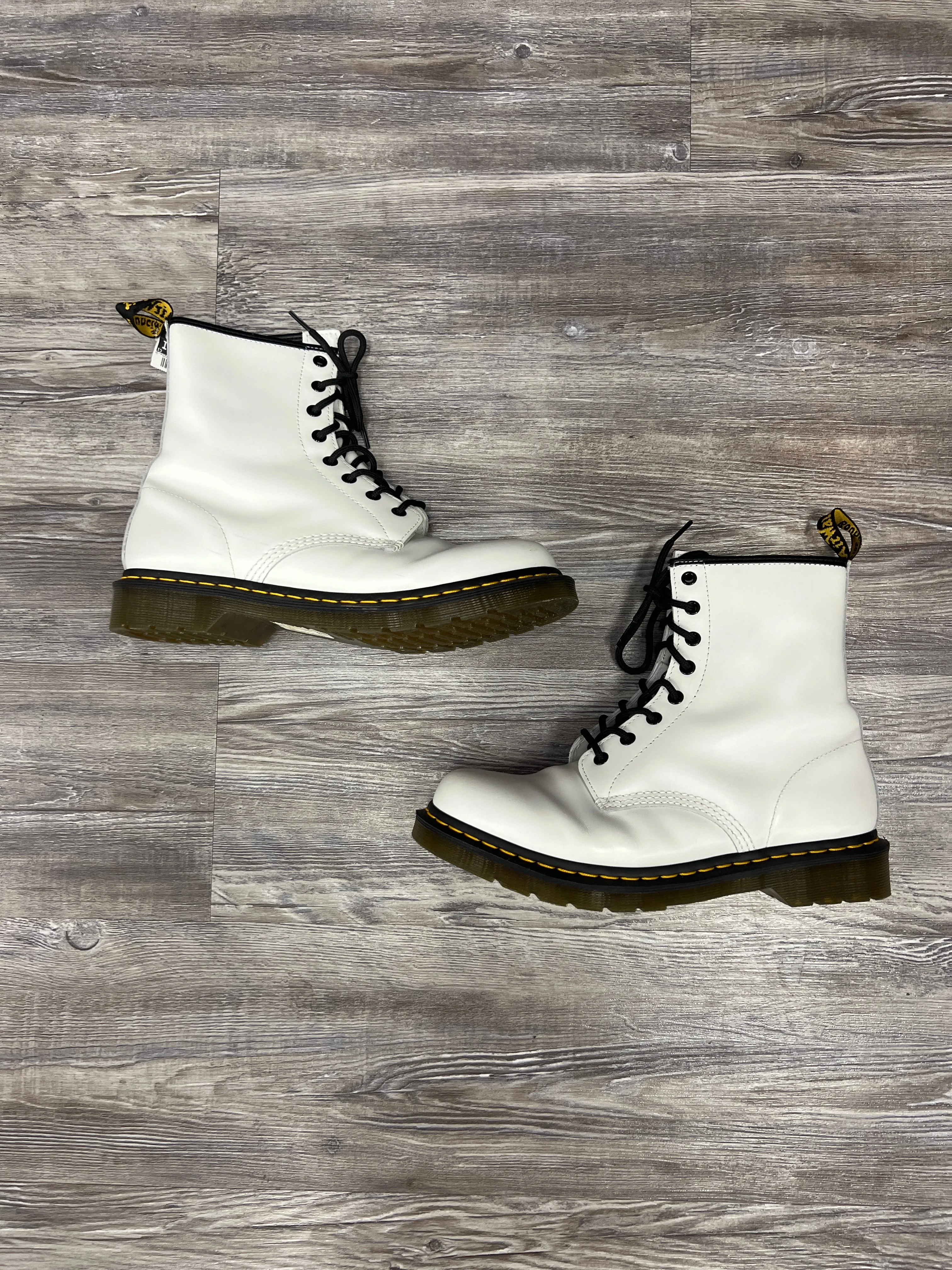 Boots Combat By Dr Martens In White, Size: 11