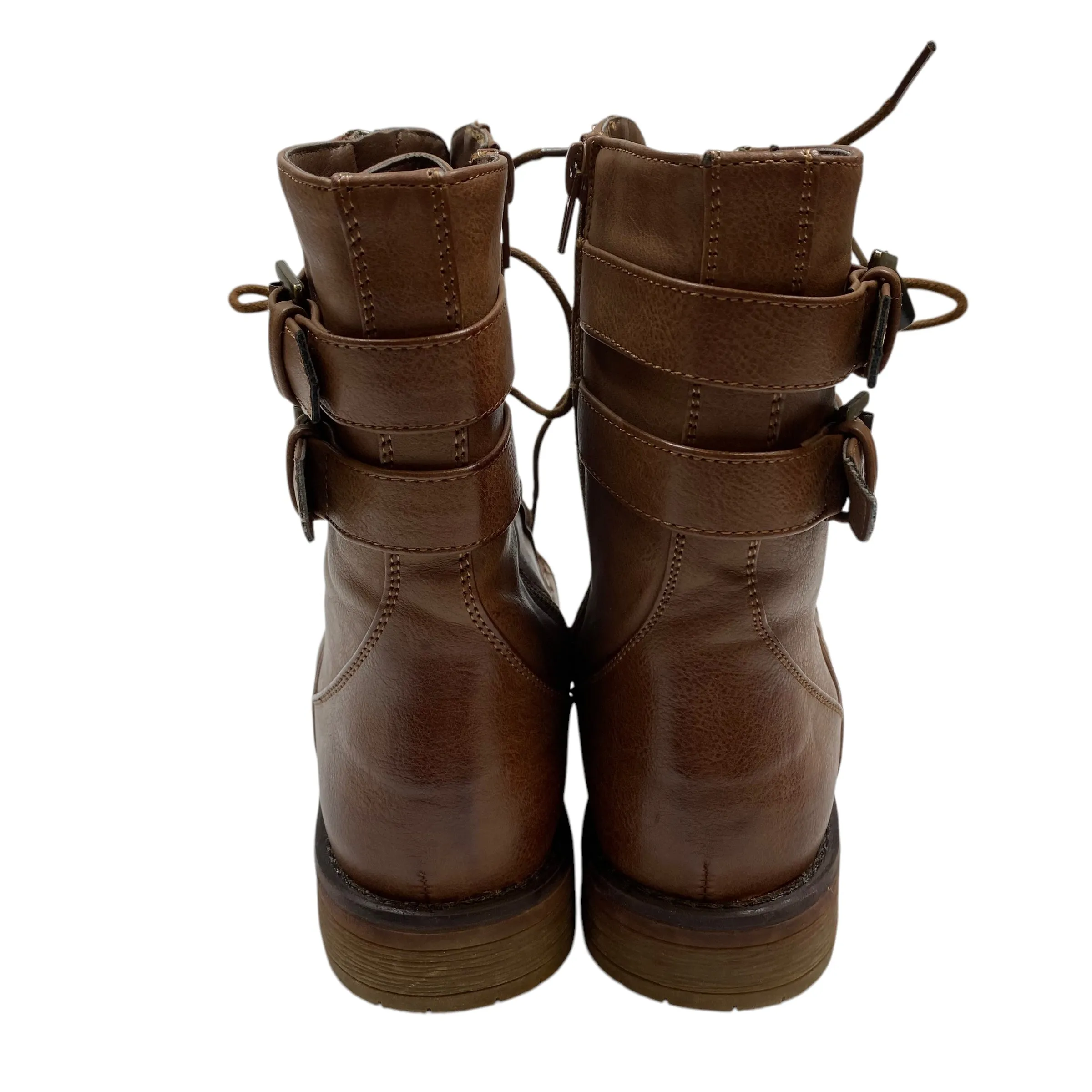 Boots Combat By ID Required In Brown, Size: 8.5