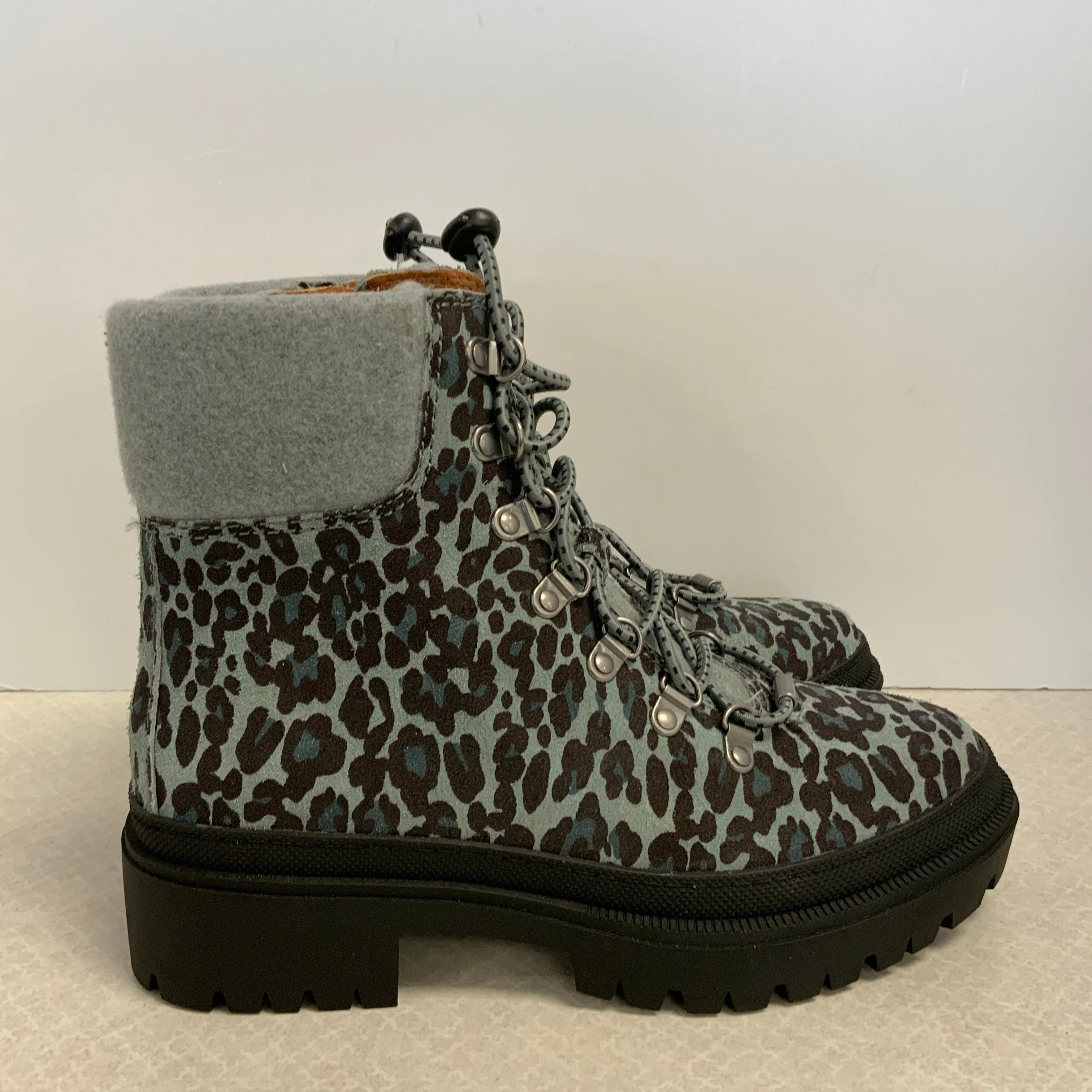 Boots Combat By Lucky Brand In Animal Print, Size: 8