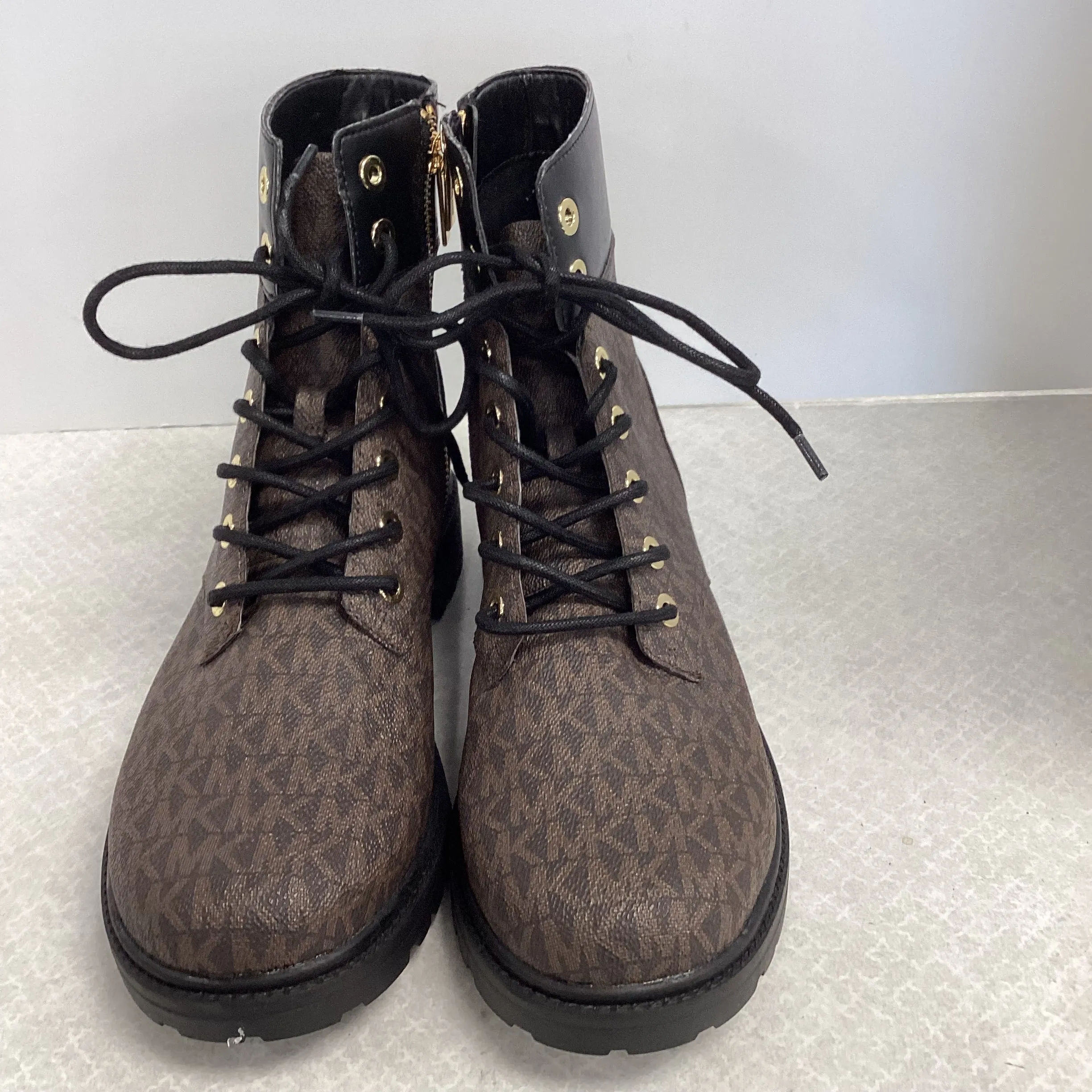 Boots Combat By Michael By Michael Kors In Brown, Size: 9.5