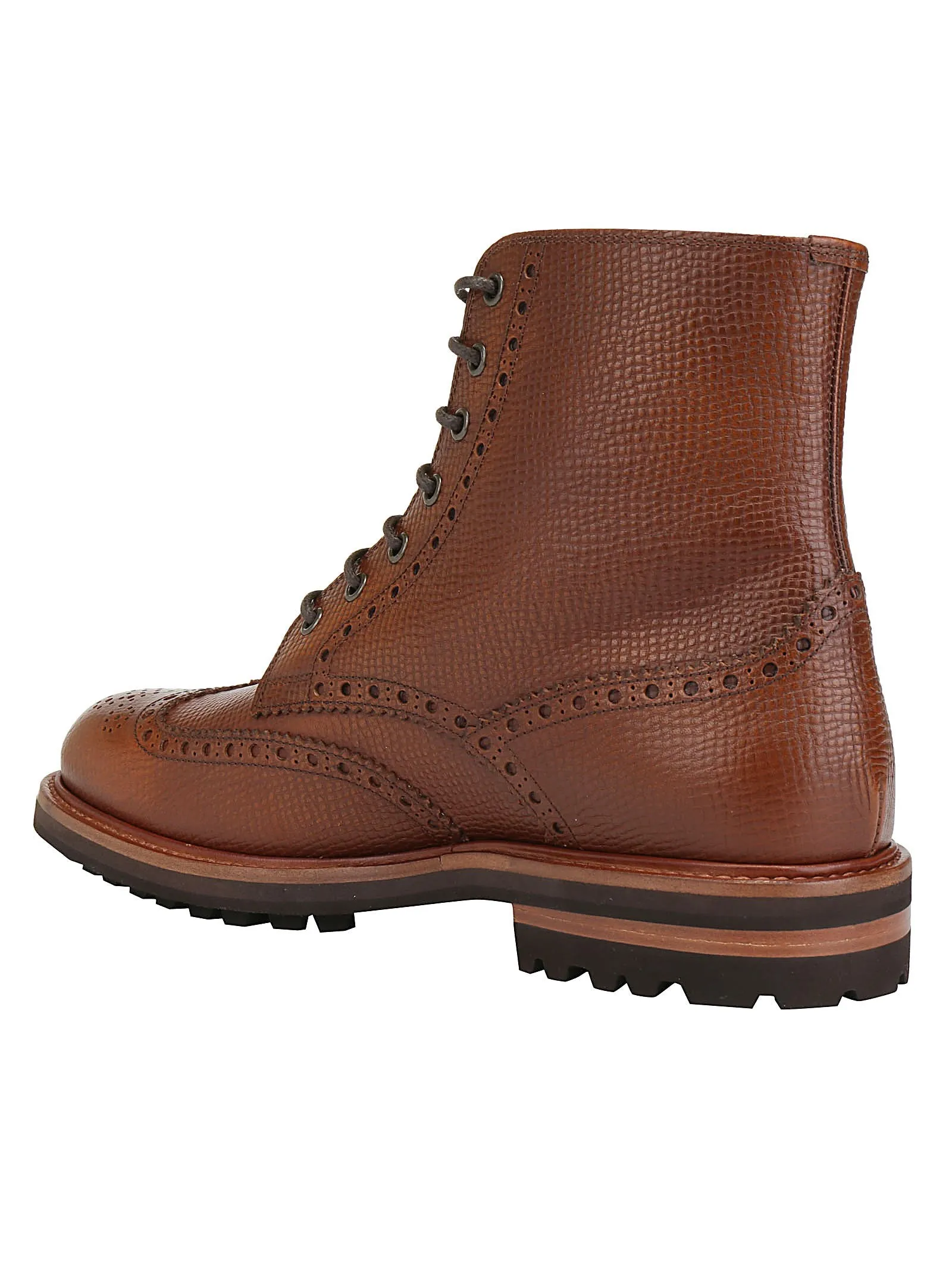 Brunello Cucinelli Brogue Detail Combat Boots