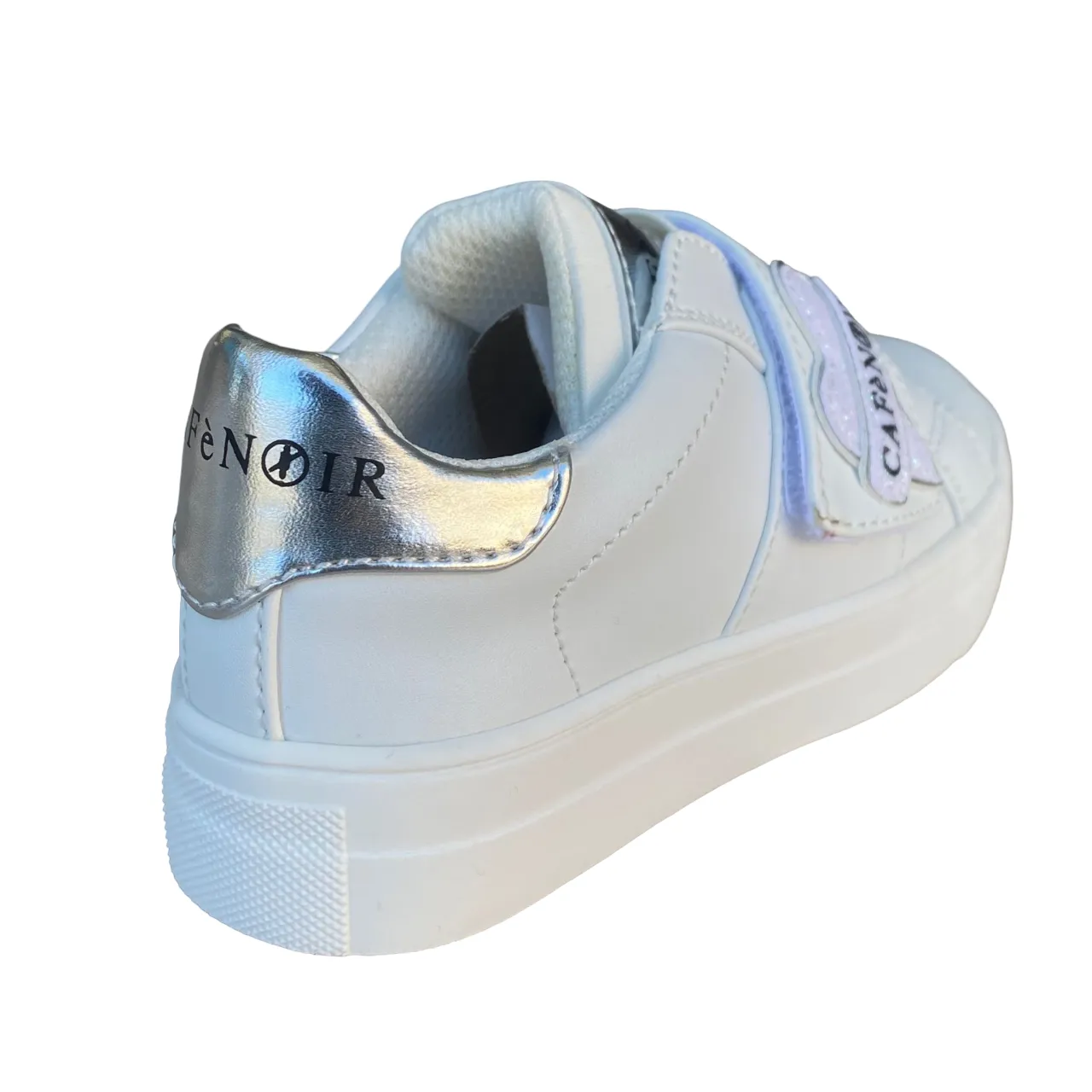 Cafè Noir scarpa da bambina con fascia elastica e velcro C-2422w bianco