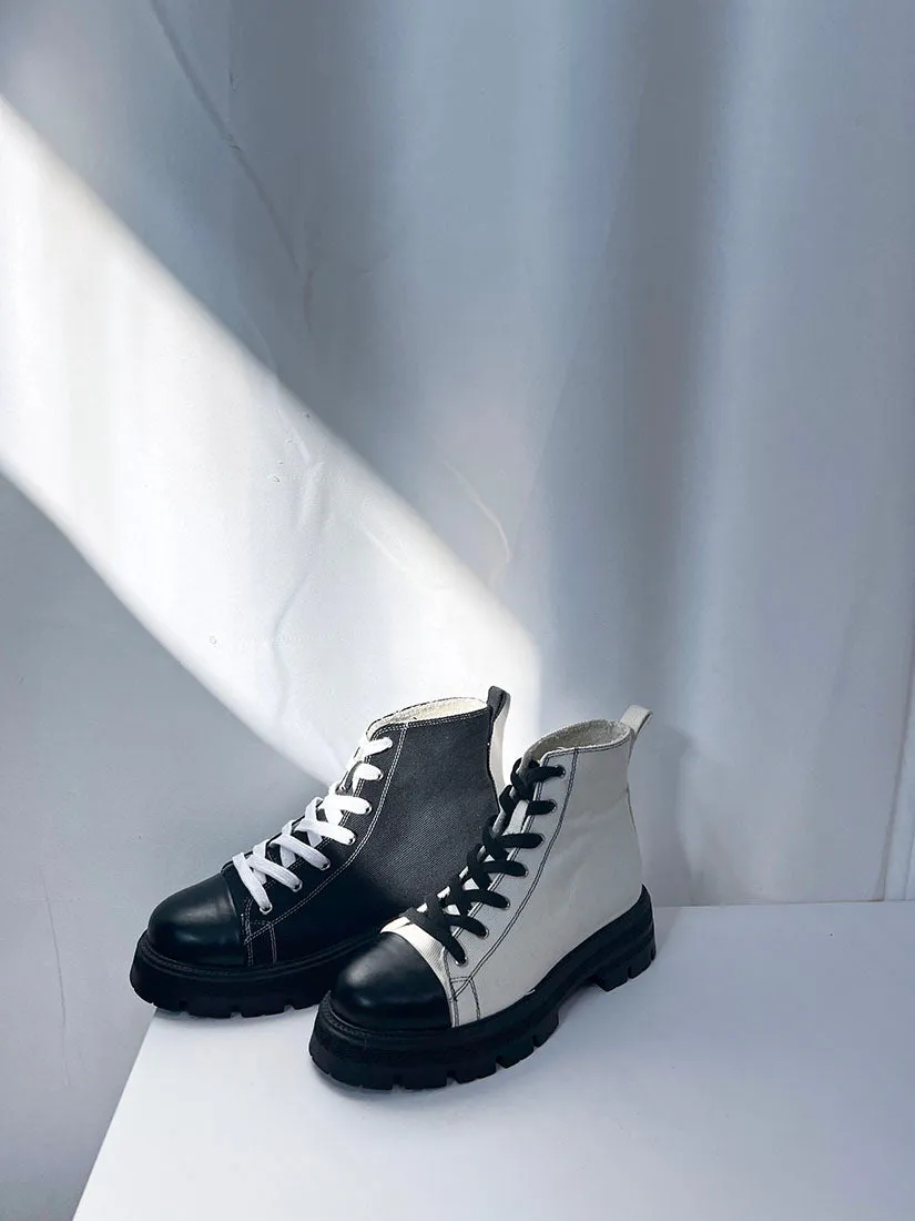 Canvas Combat Boots(Display Sale)