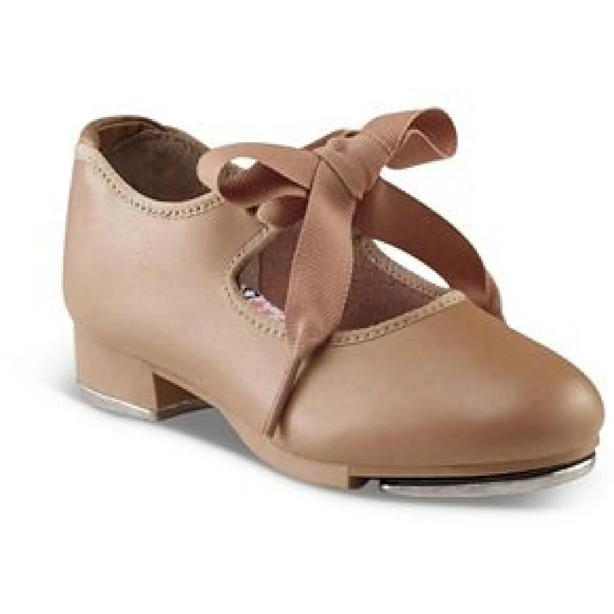 Capezio Womens Jr. Tyette Contrast Trim Heels Tap Shoes