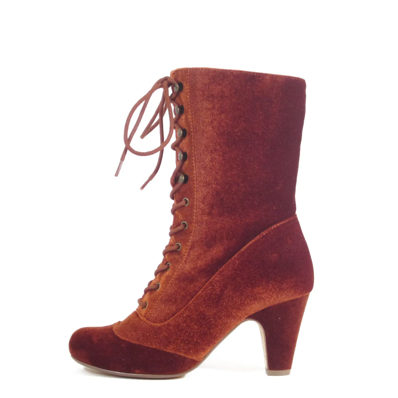 Claire Velvet Victorian Booties