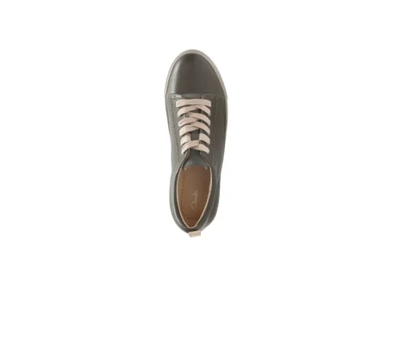 Clarks Glove Echo Grey Leather Women Sneakers