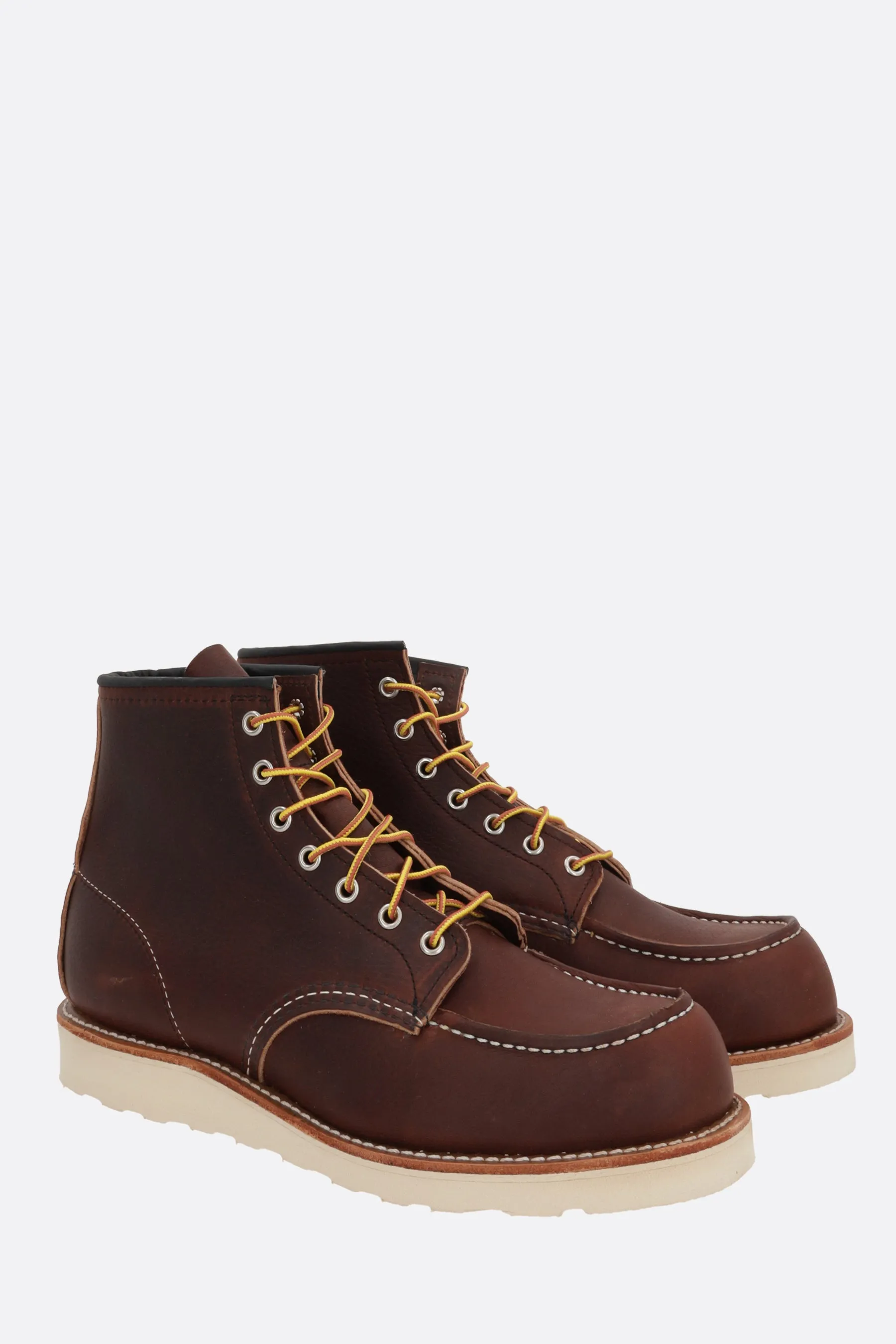 Classic Moc grainy leather combat boots