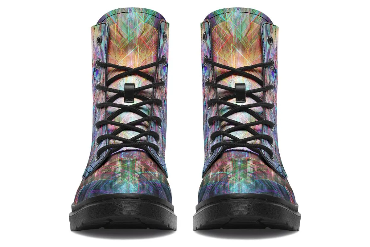 Crystal Lion Combat Boots