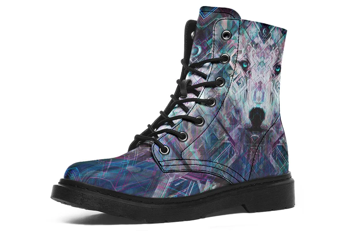 Crystal Wolf Combat Boots